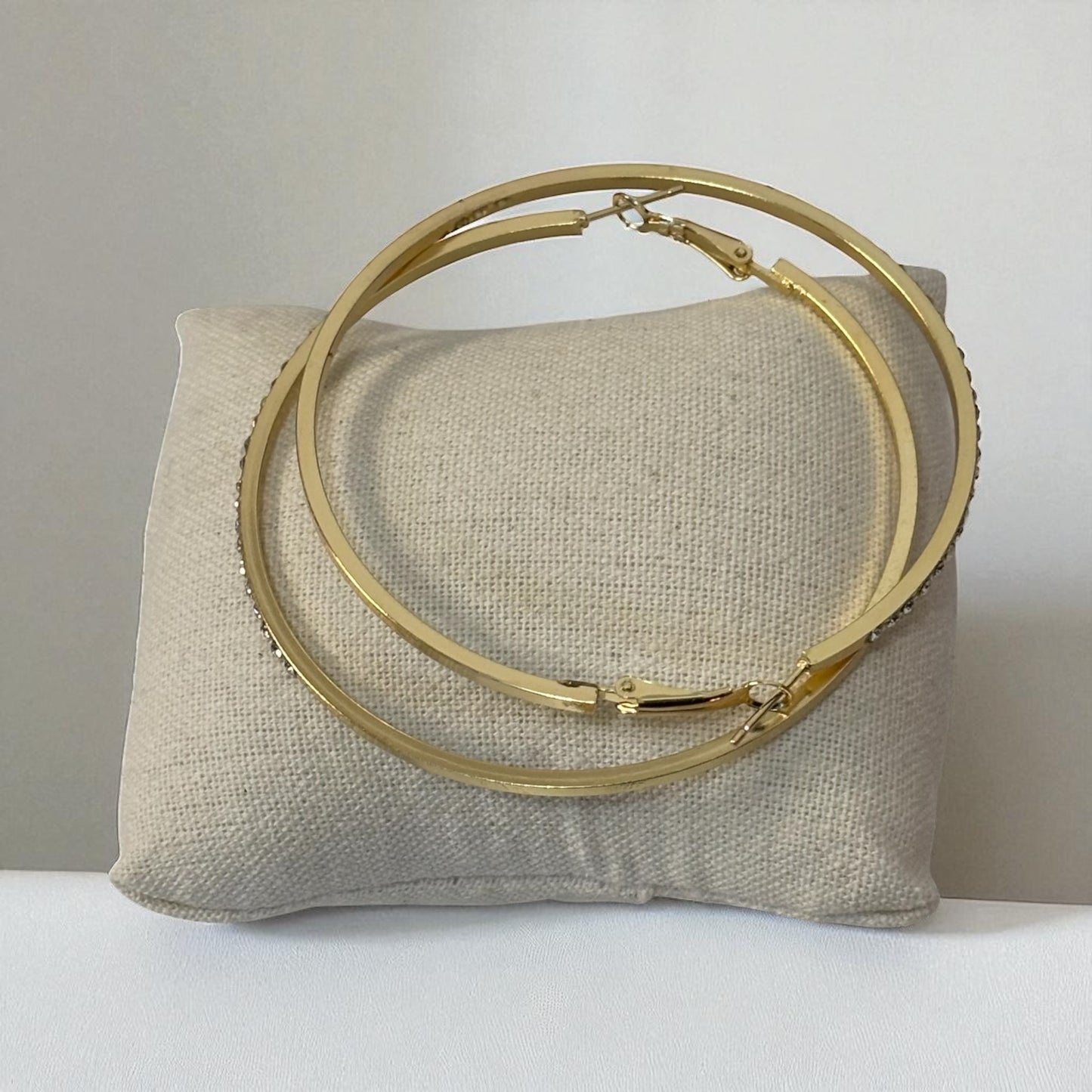 Rhinestone Big Hoop Earrings