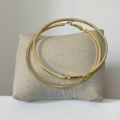 Rhinestone Big Hoop Earrings