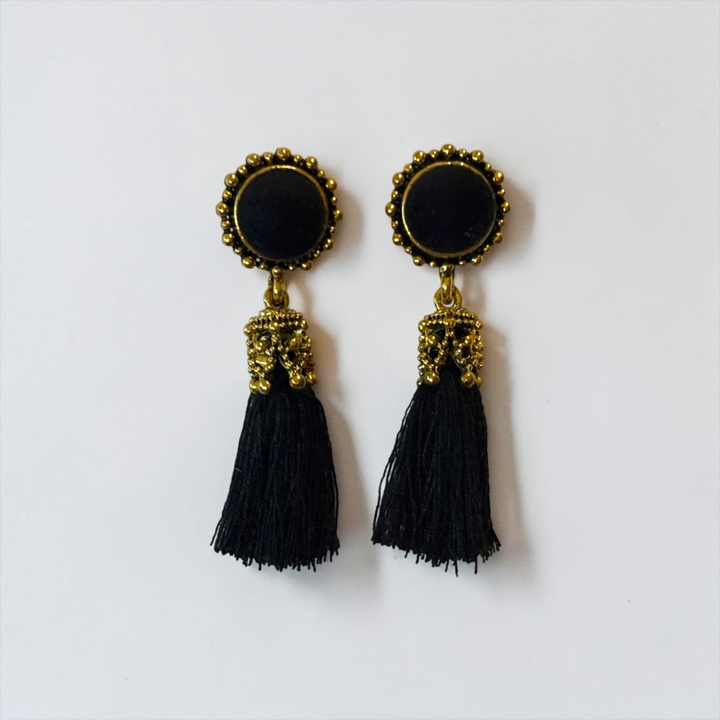 Vintage Women Velvet Black Earrings