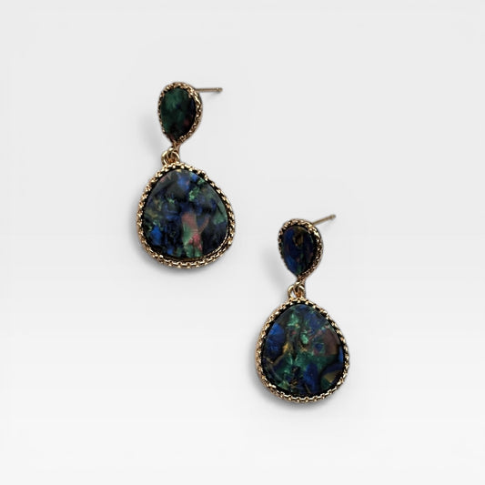 Water Droplets Gem Earrings