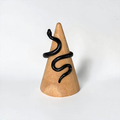 Black Snake Adjustable Ring