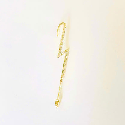 Unique One Piece Crystals Long Earring Gold Accessories