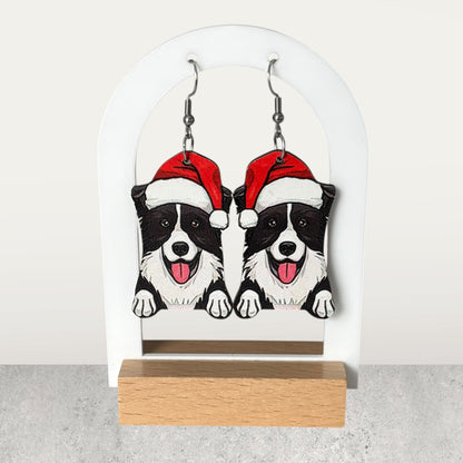 Dog Wood Drop Earring