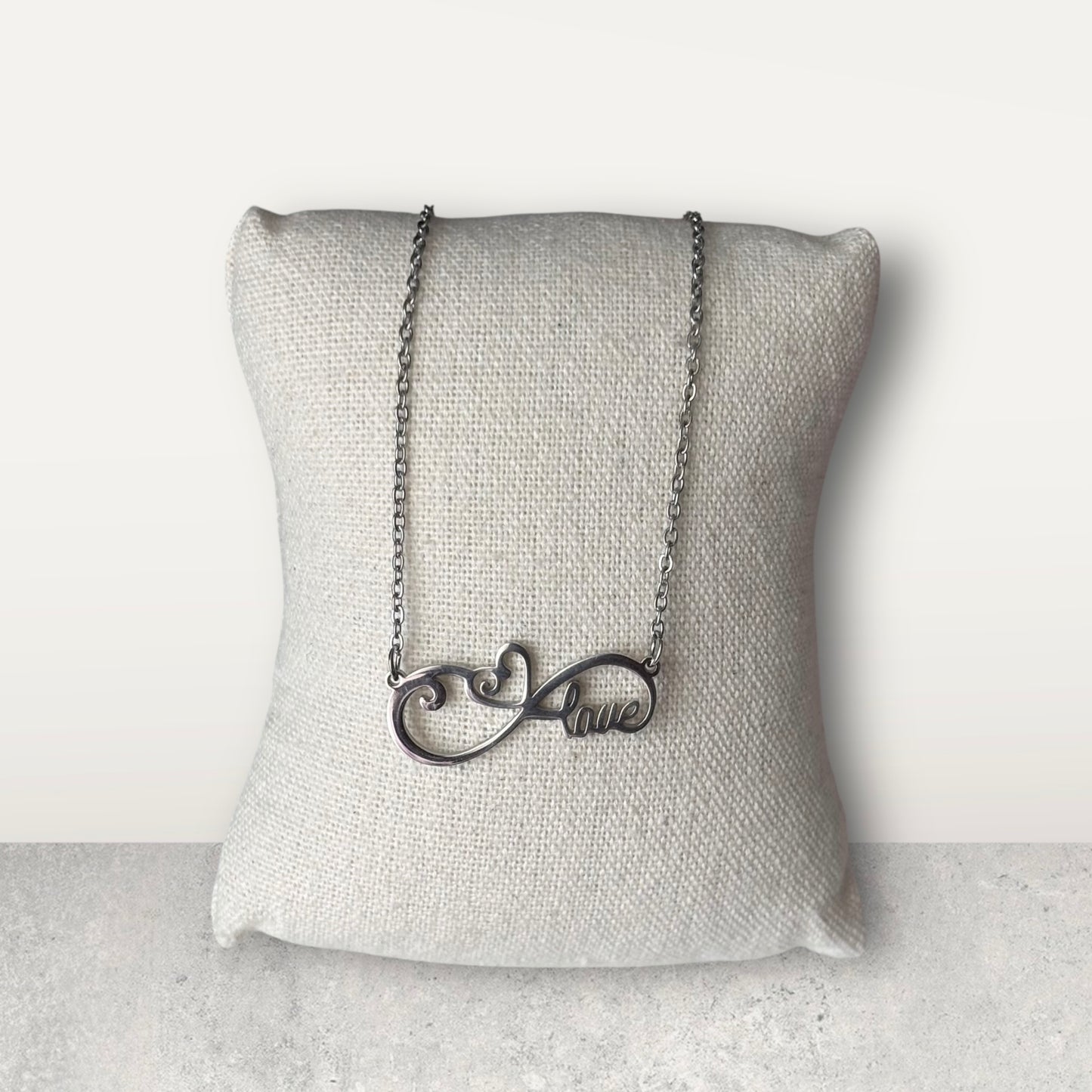 Infinity Heart Silver Necklace