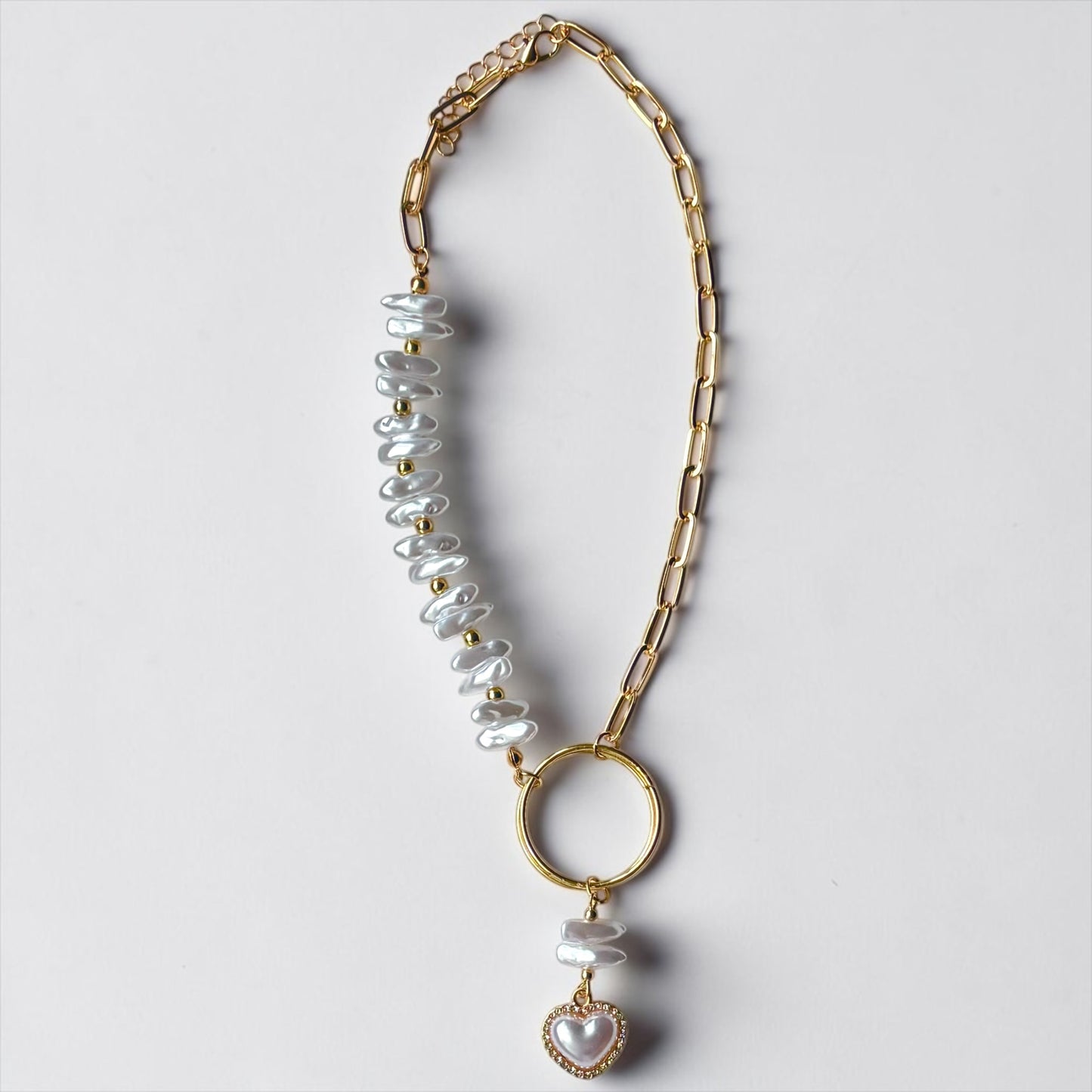 Gold Heart Shape Choker Necklace