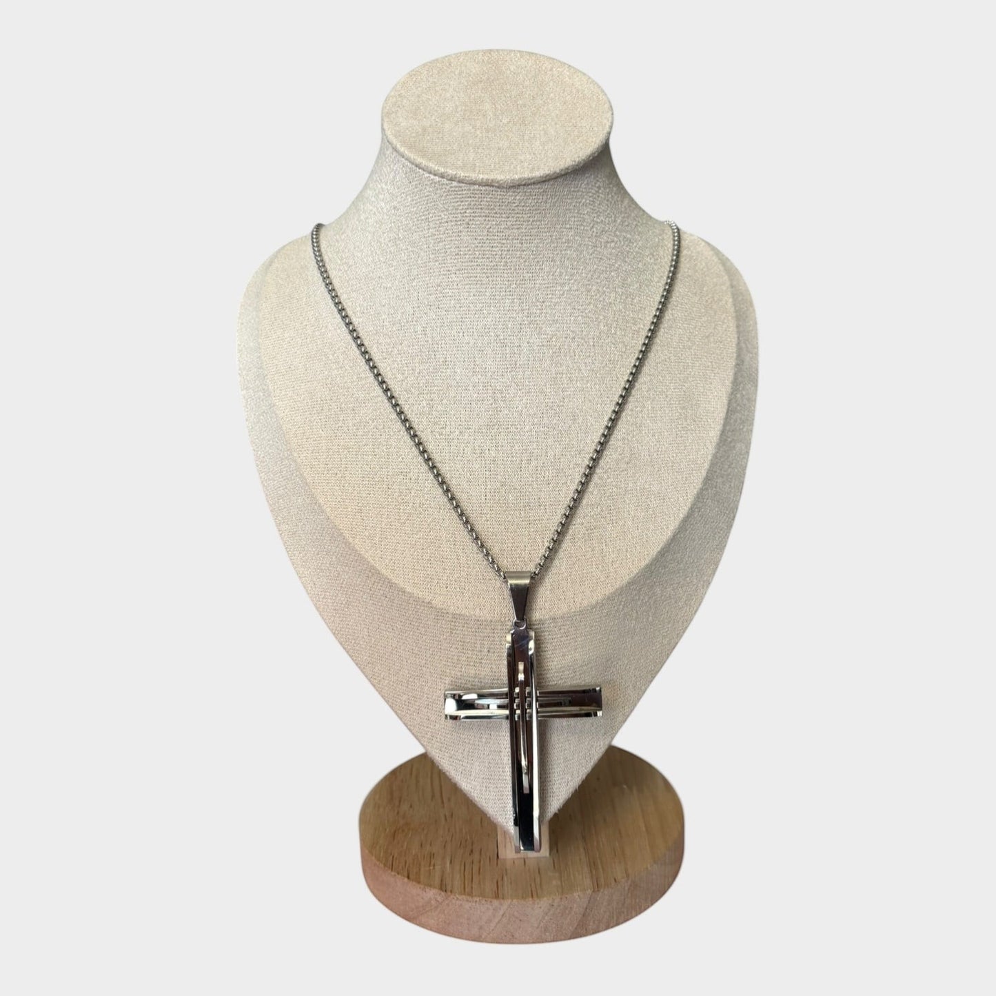 Men Stainless Steel Cross Pendant