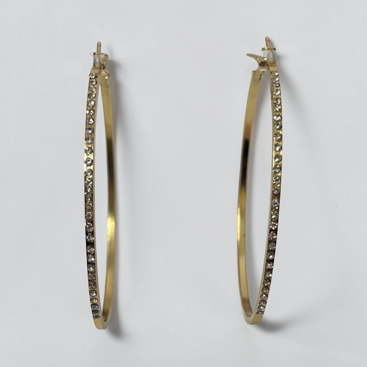 Rhinestone Big Hoop Earrings