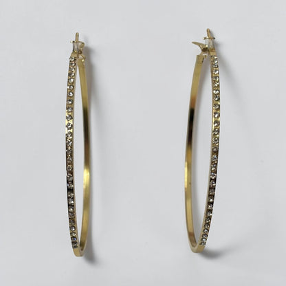 Rhinestone Big Hoop Earrings