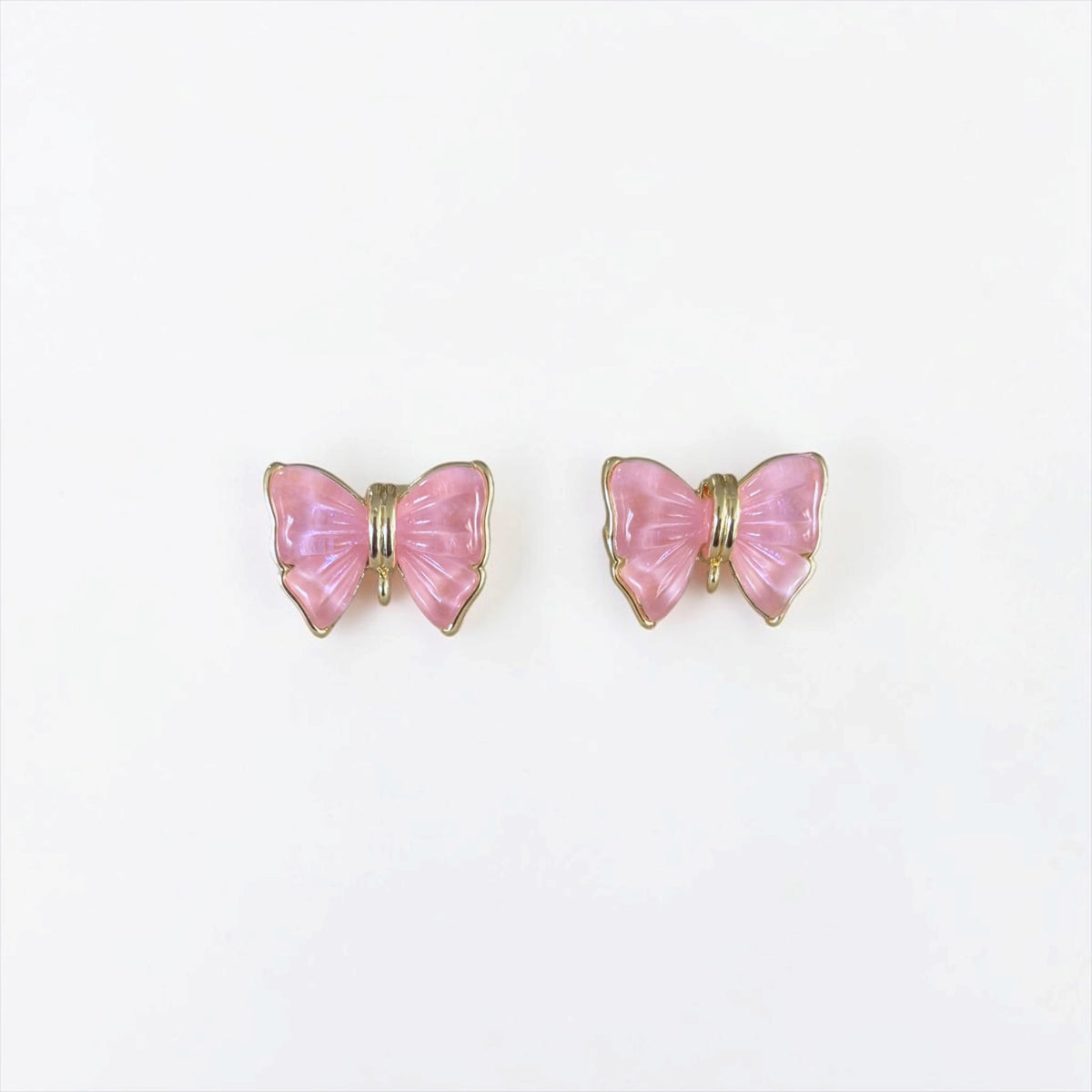 Pink Bow Necklace & Earring Set