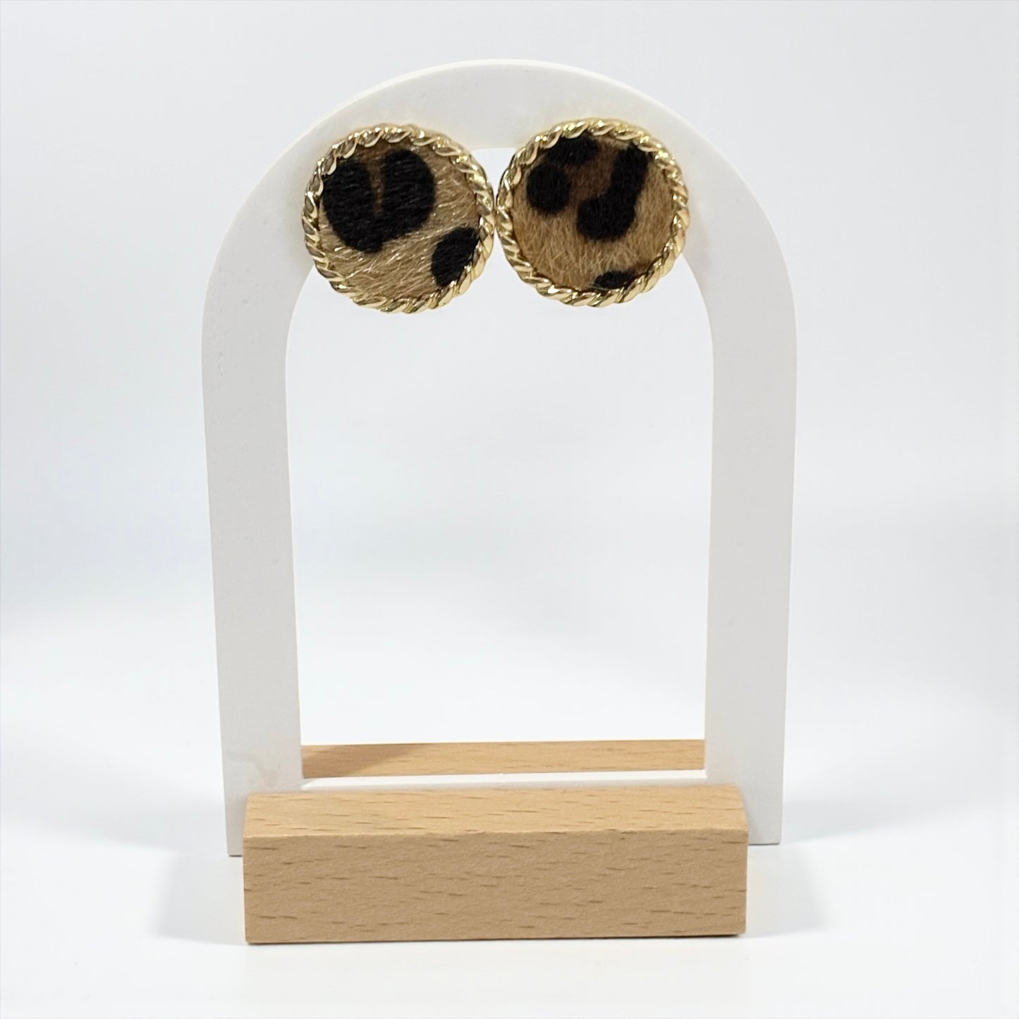 Leopard Print Stud Earring