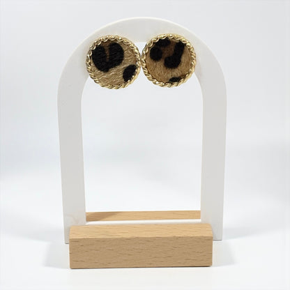 Leopard Print Stud Earring