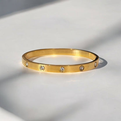 Luxurious Titanium Steel Bangle Bracelet