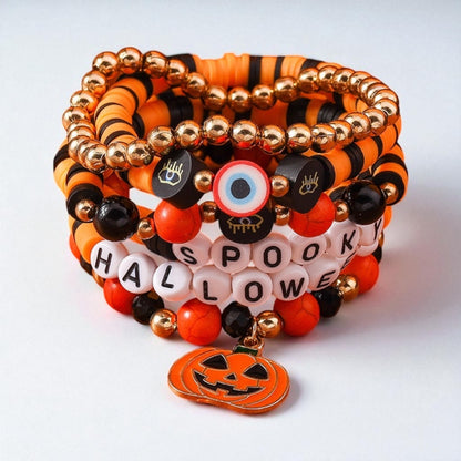 Casual Halloween Punk Pumpkin Bracelets Sets