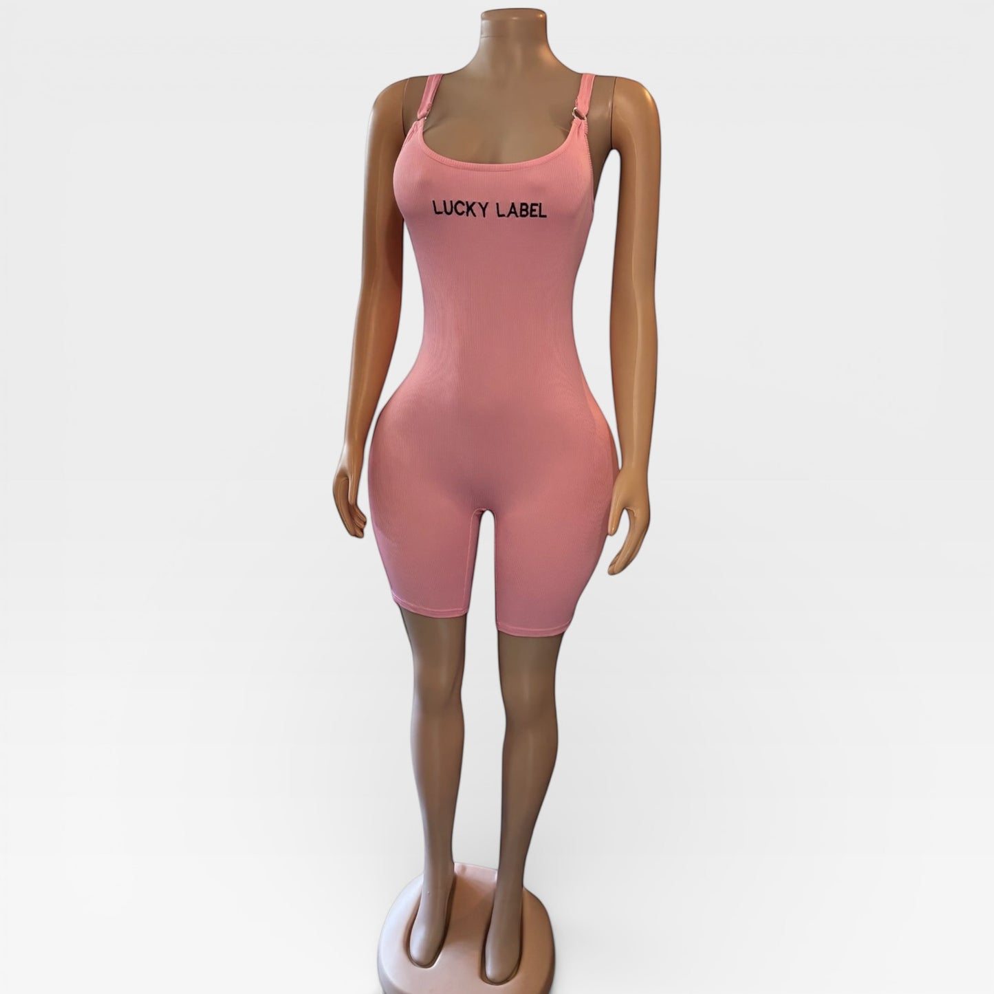 Sleeveless Pink Short Romper