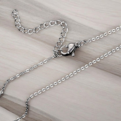 Conjunto de collar y pendientes con corona de acero inoxidable