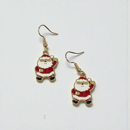 Happy Santa Small Earring