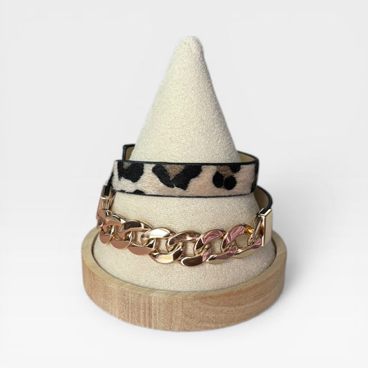 Leopard Print Leather Bracelets