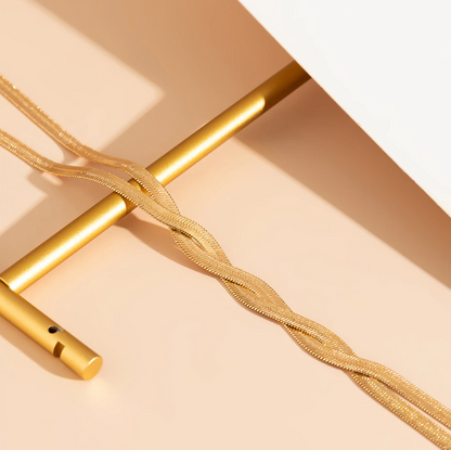 Flat Snake Long Chain Necklace