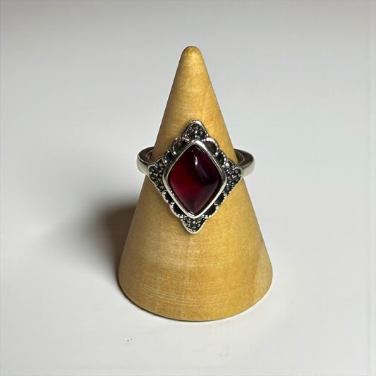 Ruby Diamond Adjustable 925 Ring