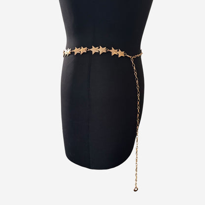 Star Metal Gold Chain Belt