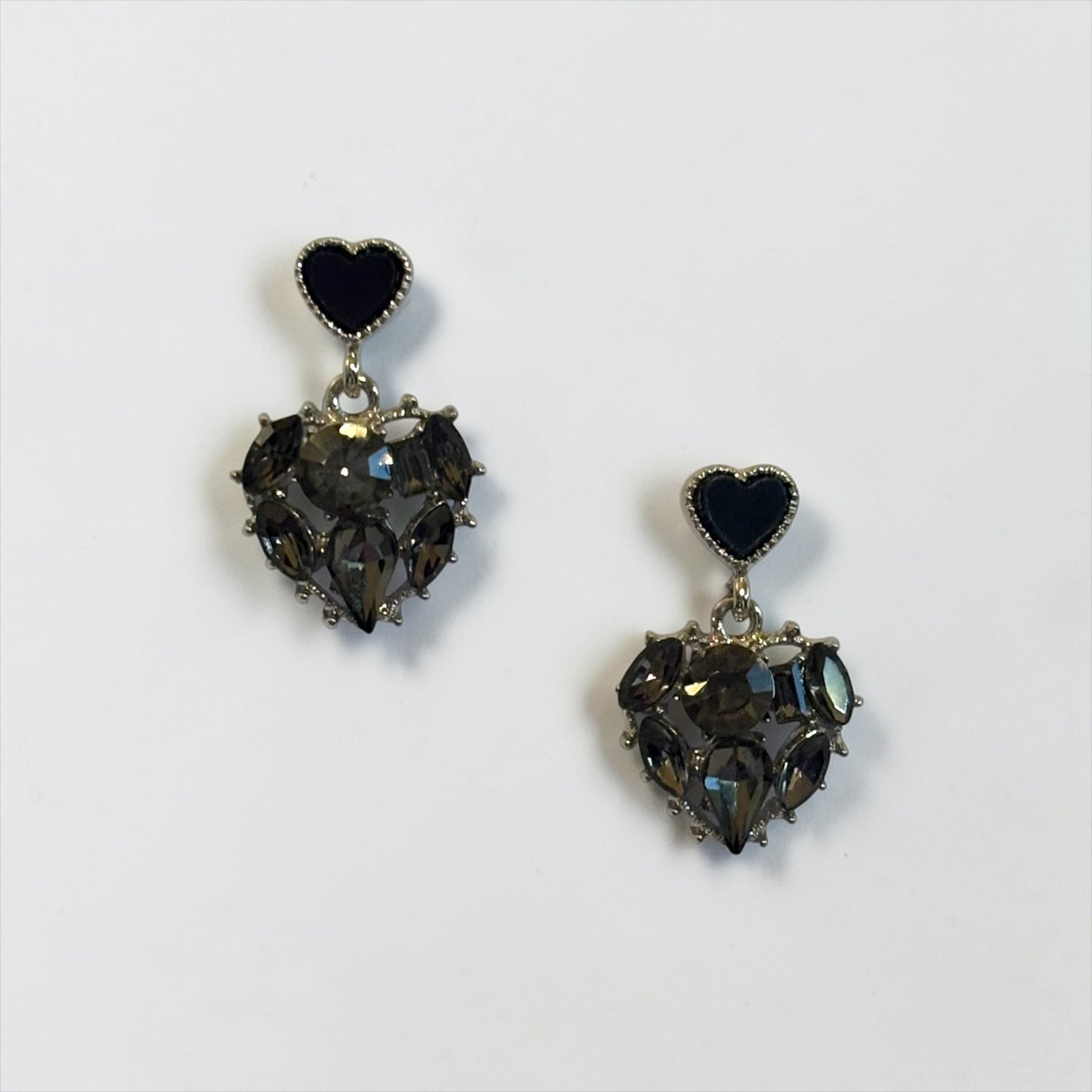 Pendientes de corazón de cristal