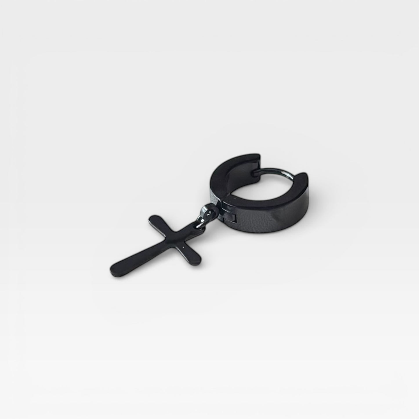 Black Titanium Steel Dangle 1 Piece Earring