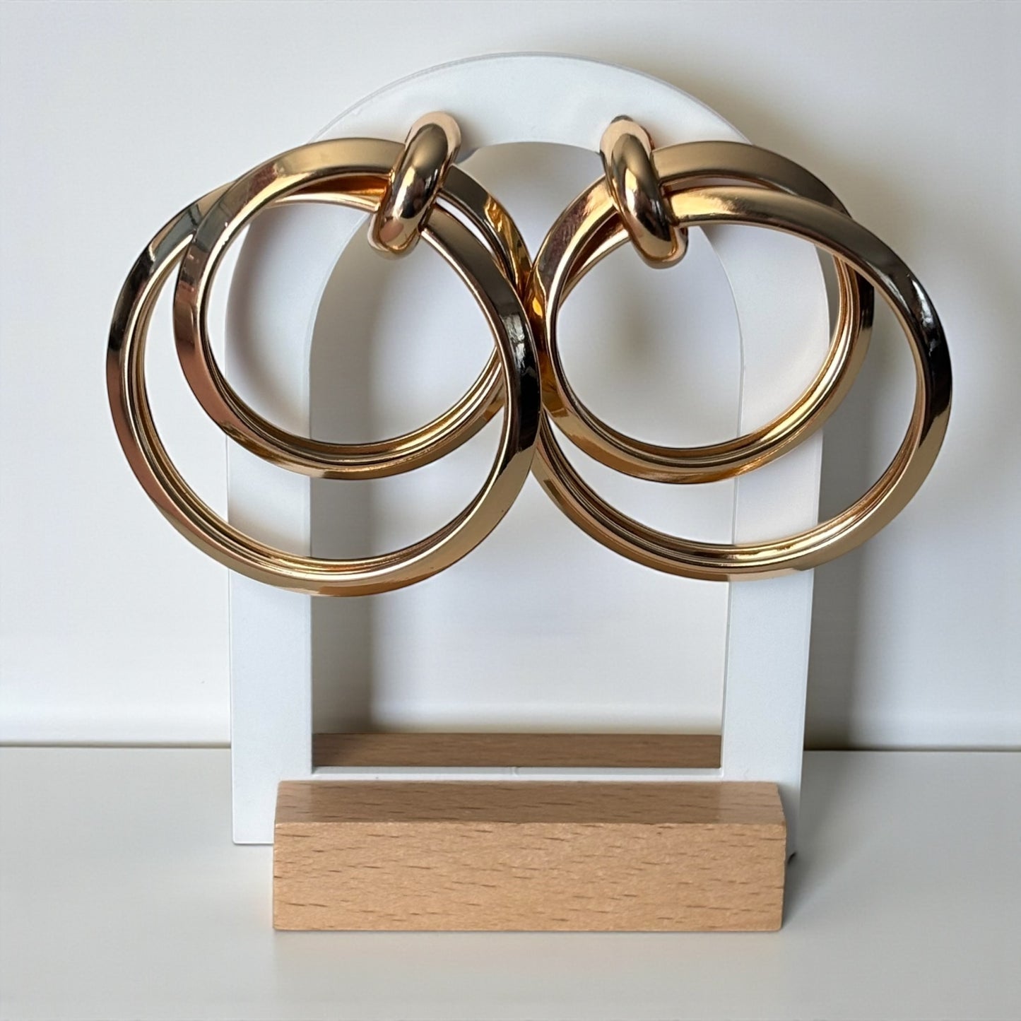 Double Big Gold Earring