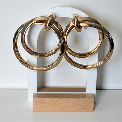Double Big Gold Earring