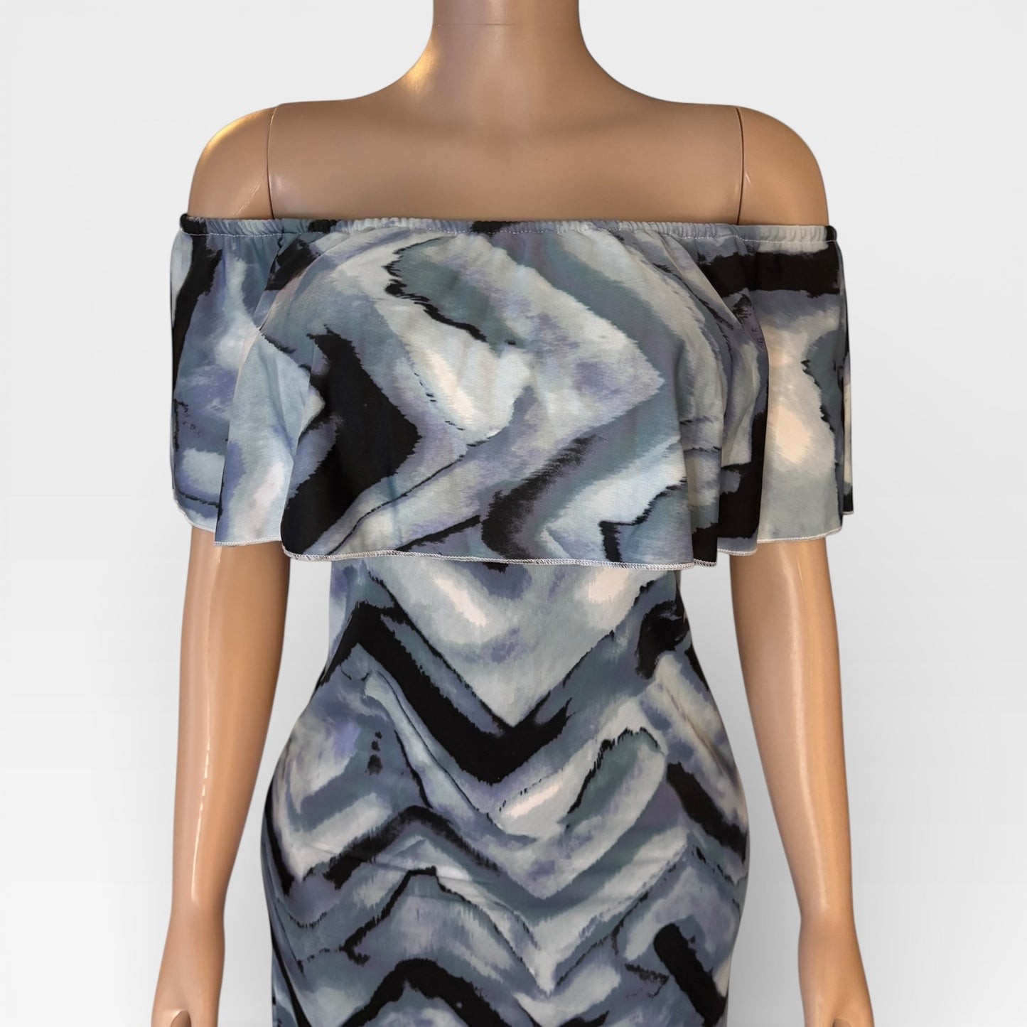 Vestido largo azul marino maxi para mujer