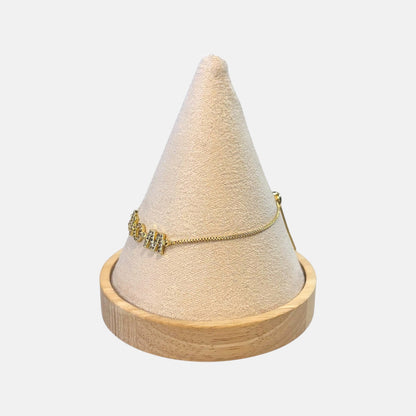 Pulseras de lujo ajustables de oro para mamá