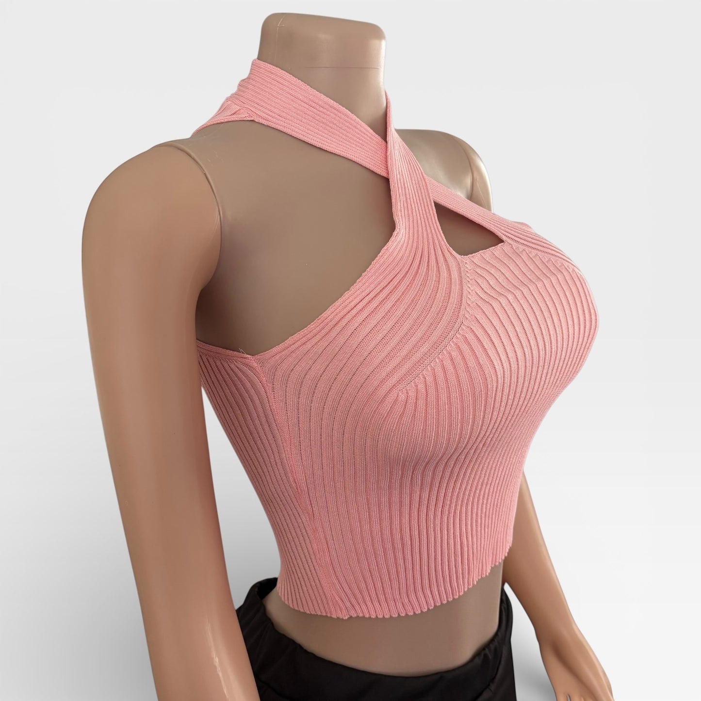 Sleeveless Pink One Size Top