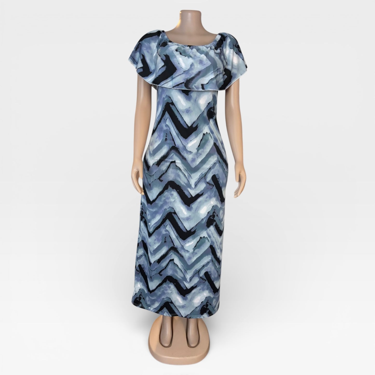 Vestido largo azul marino maxi para mujer