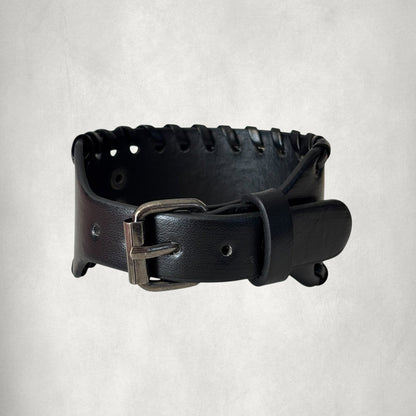 Men Leather Black Bracelet