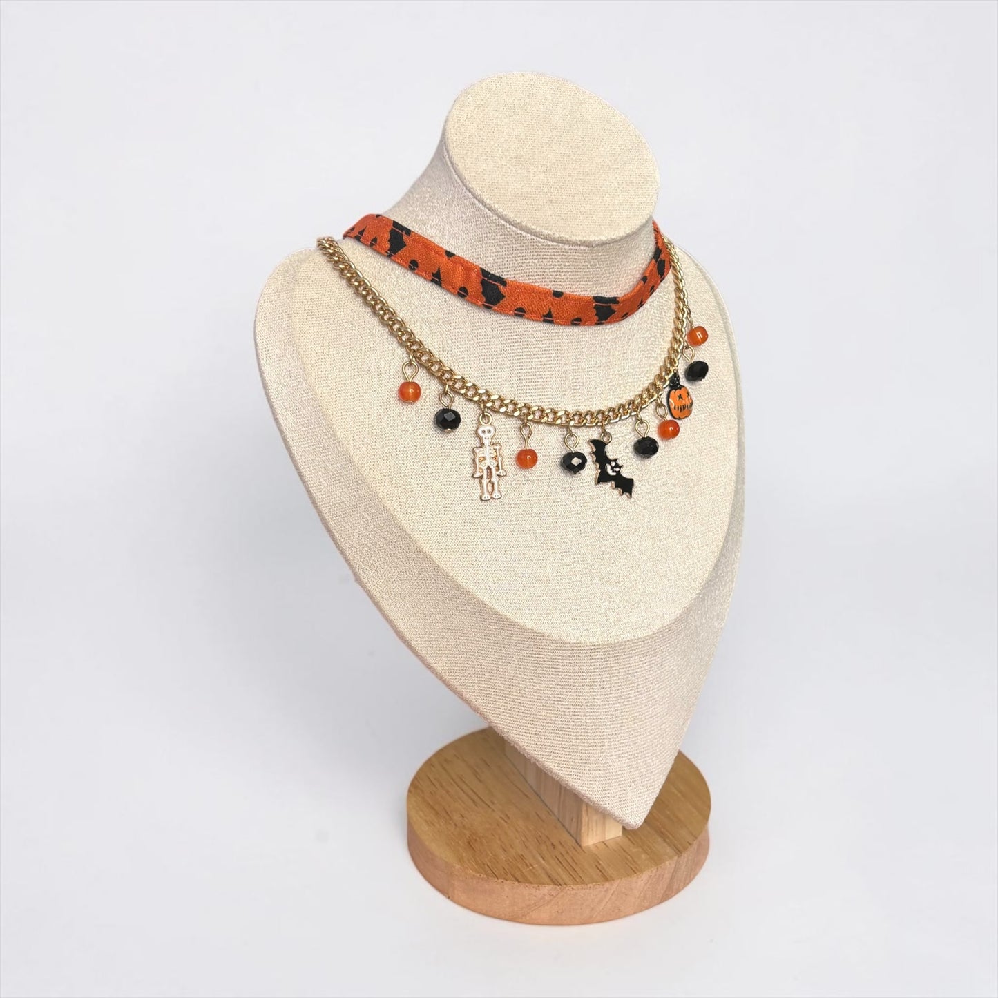 Halloween Charm Layered Choker Necklace Set