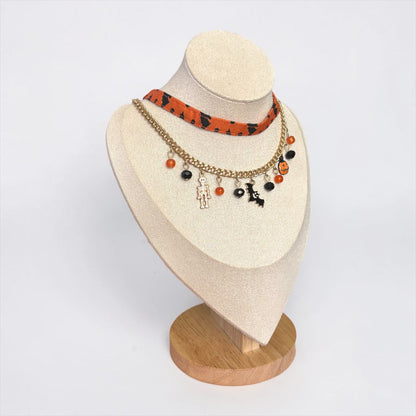 Halloween Charm Layered Choker Necklace Set