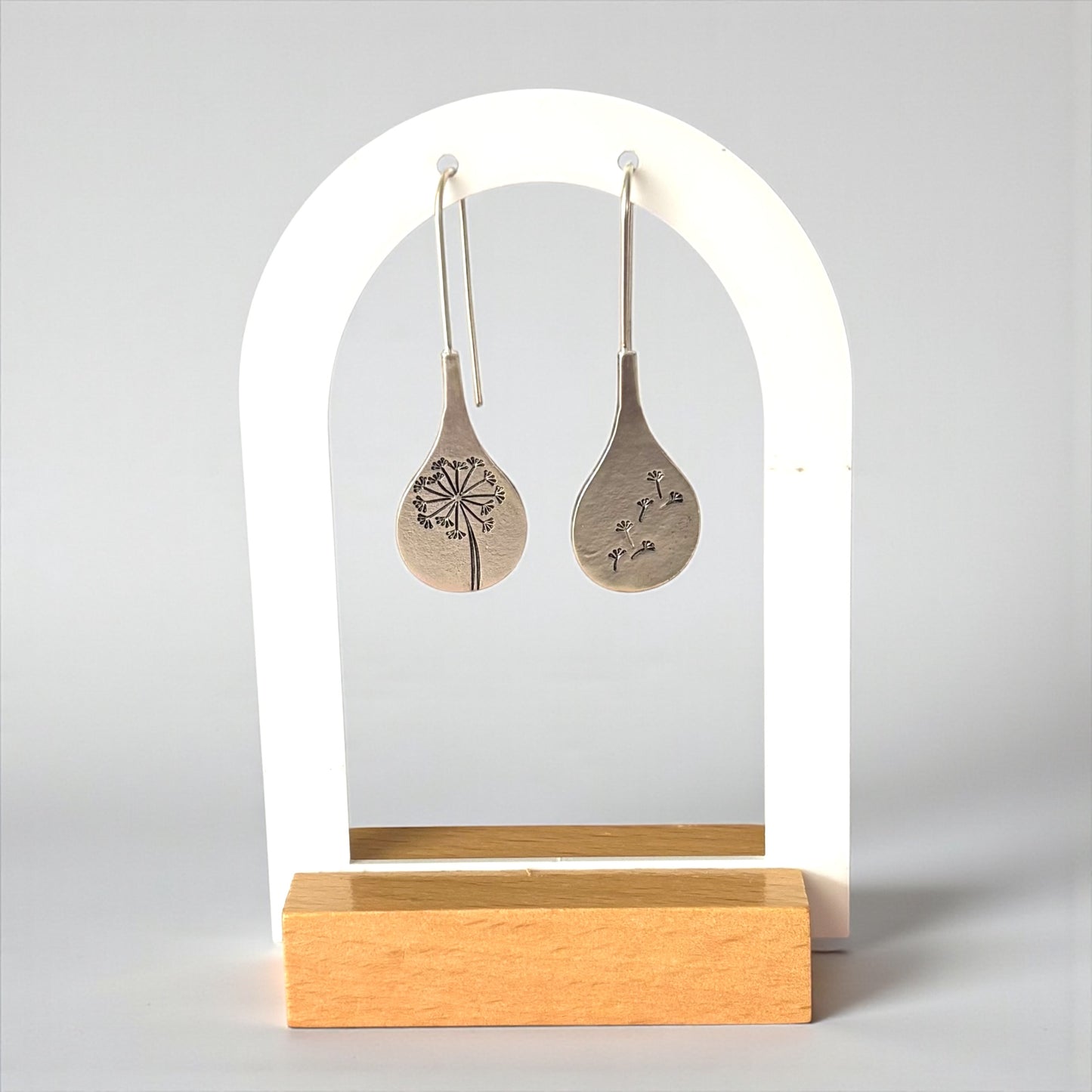 Simple Drop Vintage Silver Earring
