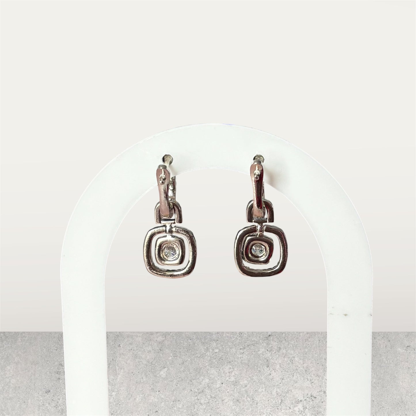 Square Zircon Elegant Women Earrings