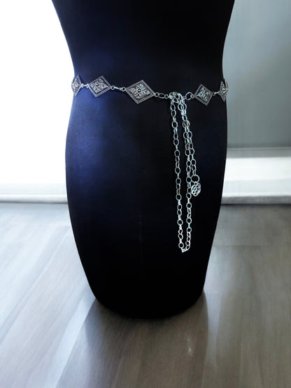 Vintage Geometric Chain Belt