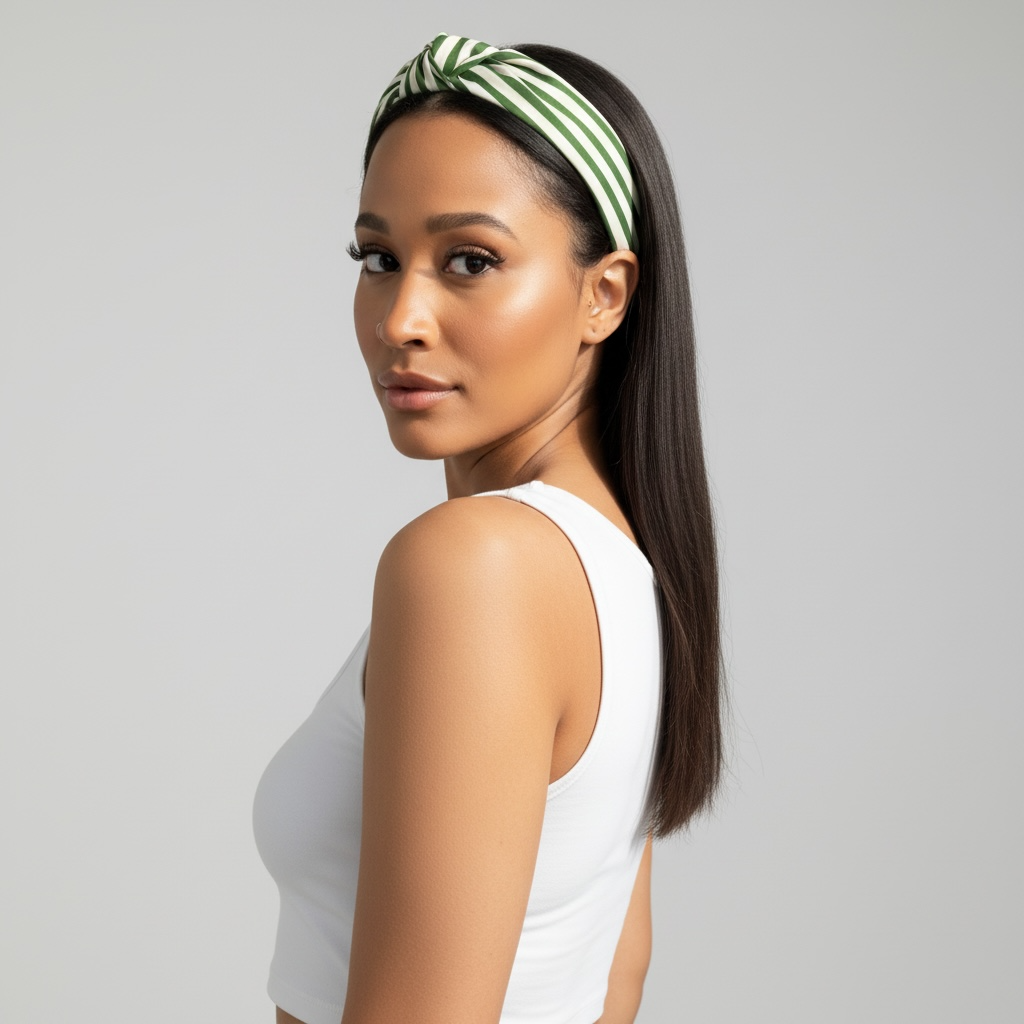 Green & White Lucky Twist