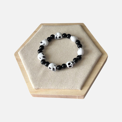 Skull Beaded Stretchable Bracelets