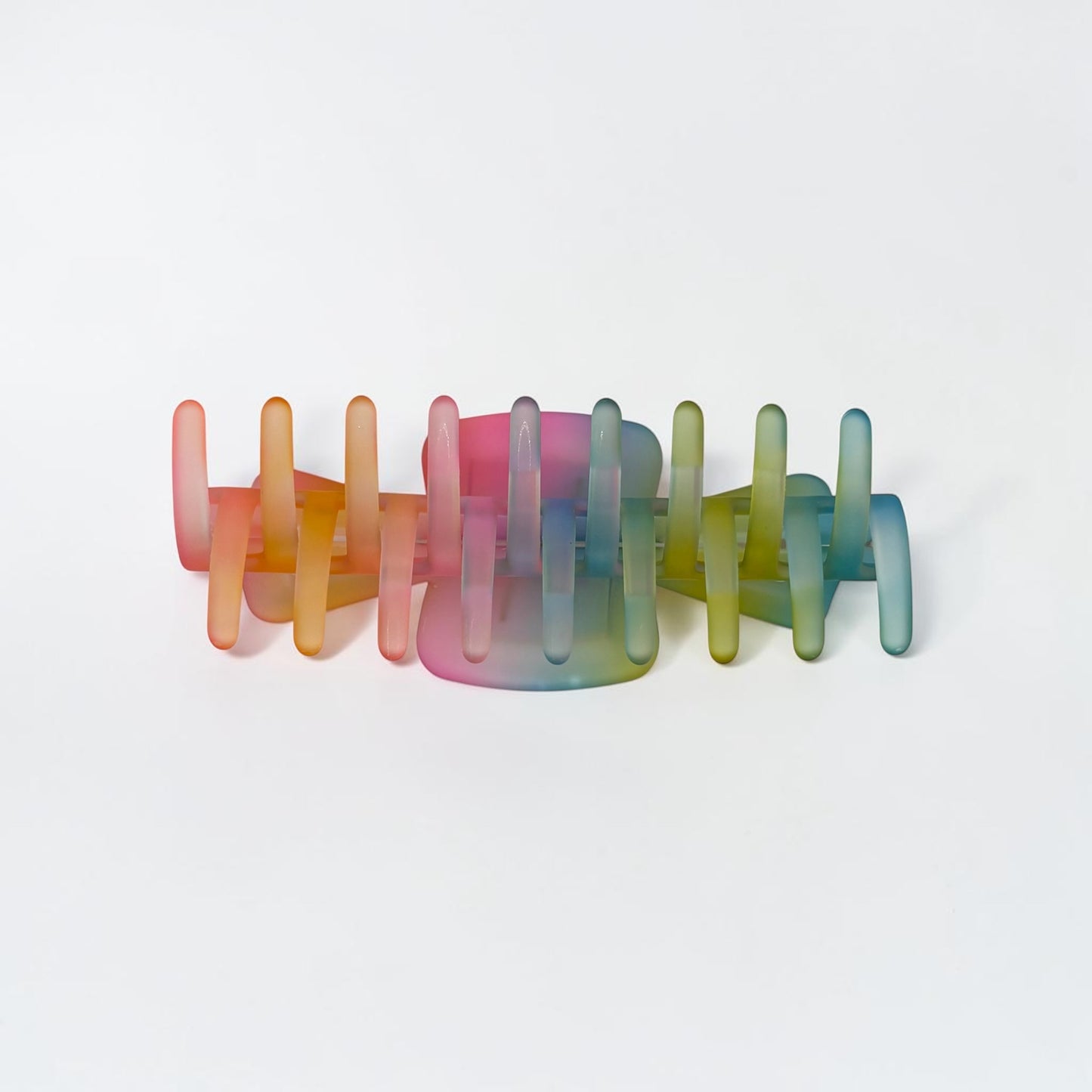 Pastel Rainbow Matte Hair Claw Clip
