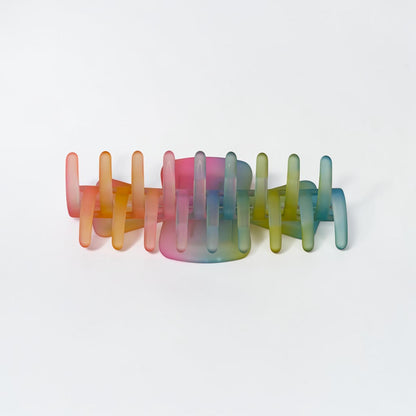 Pastel Rainbow Matte Hair Claw Clip