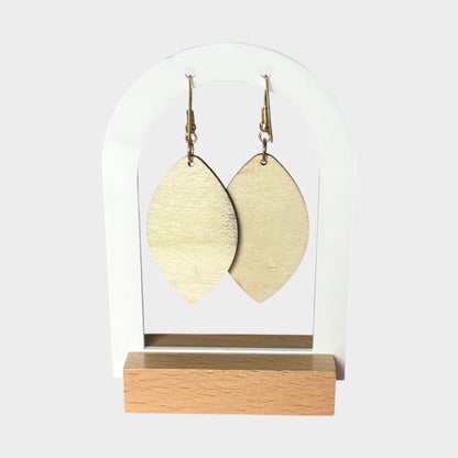 Football Wood Drop Earrings