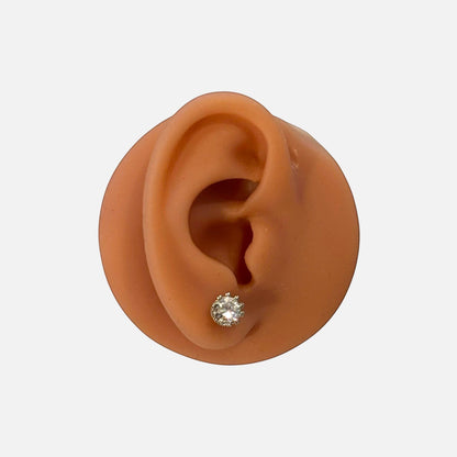 Crown Silver Stud Earrings