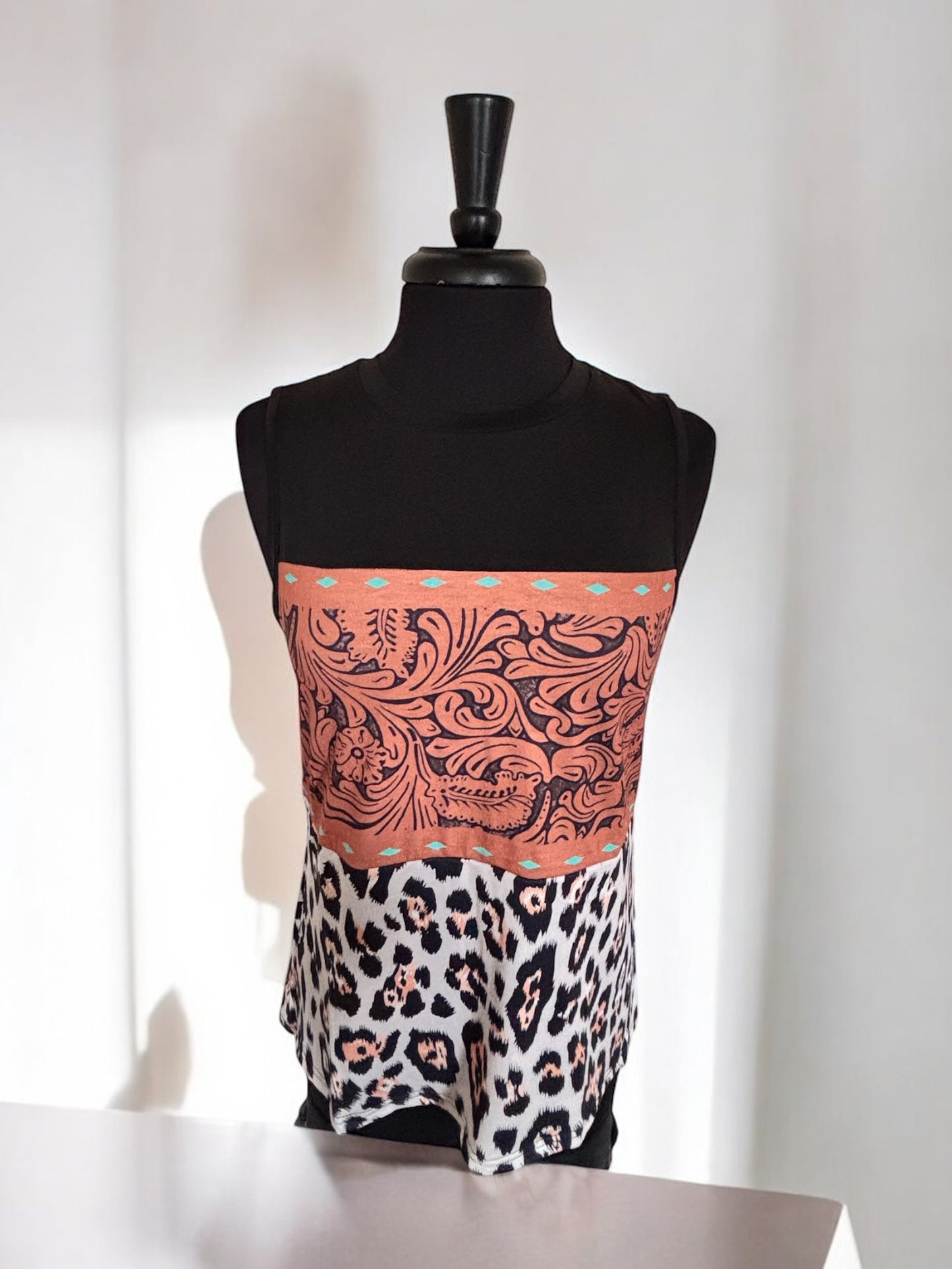 Leopard Multi Color-Block T-shirt