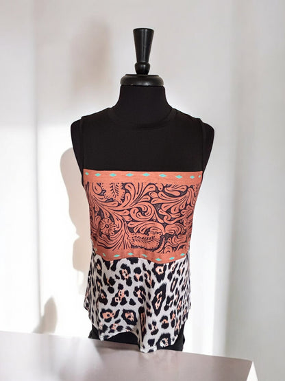 Leopard Multi Color-Block T-shirt