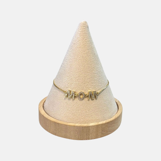 Pulseras de lujo ajustables de oro para mamá