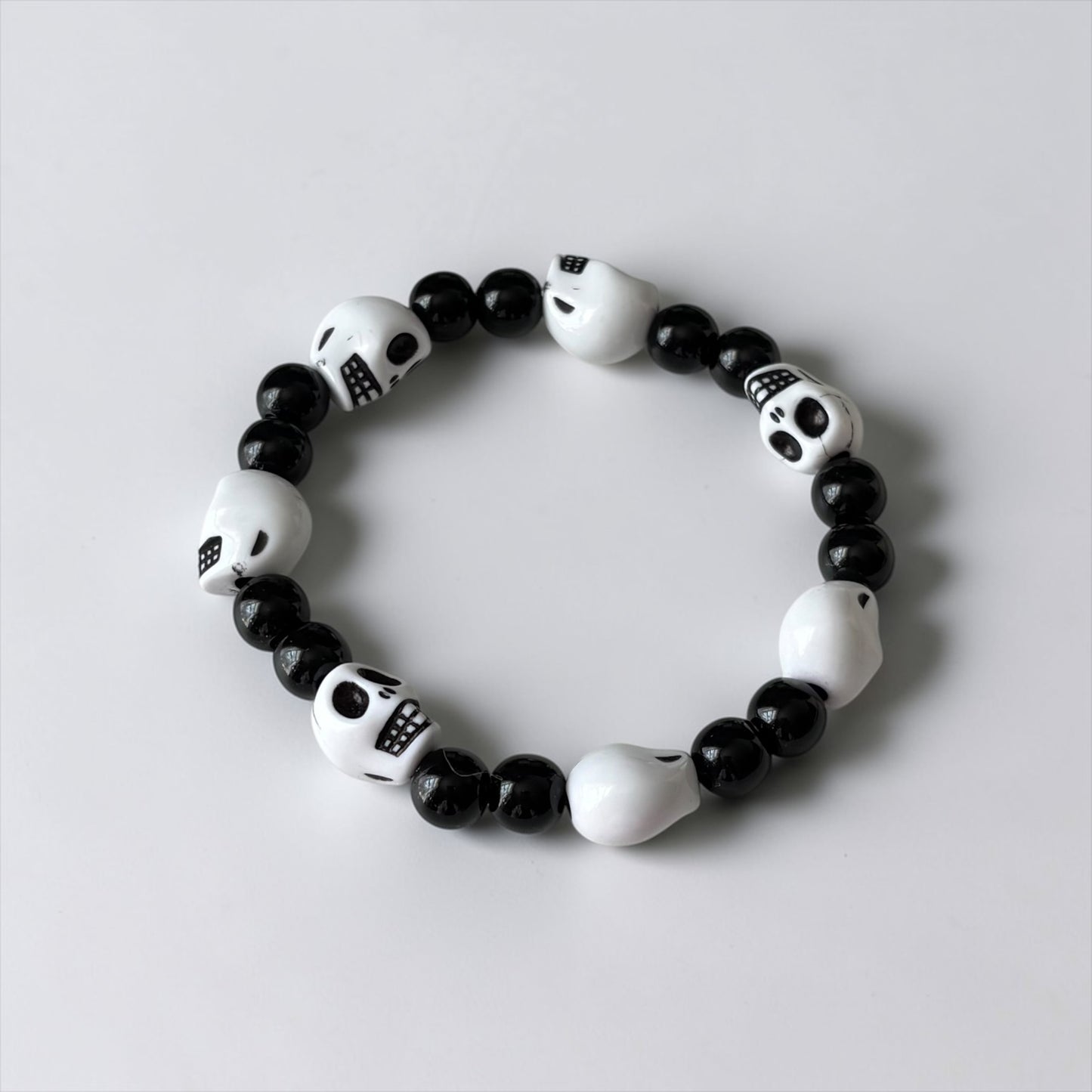 Skull Beaded Stretchable Bracelets