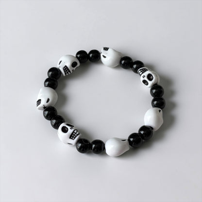 Skull Beaded Stretchable Bracelets