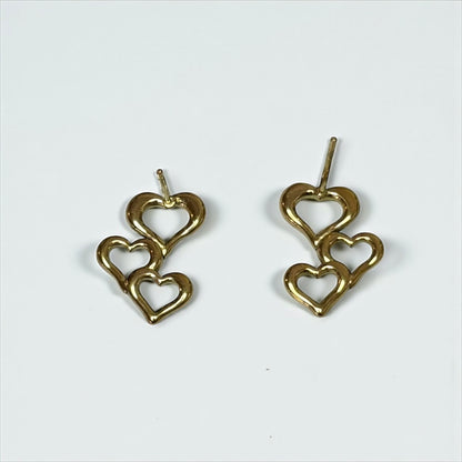 Triple Hearts Small Earrings